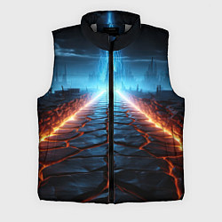 Мужской жилет Разломленная дорога, цвет: 3D-светло-серый