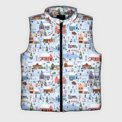 Мужской жилет Зимние зарисовки, цвет: 3D-светло-серый