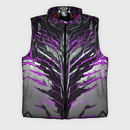 Мужской жилет Киберпанк доспех фиолетовый / 3D-Красный – фото 1