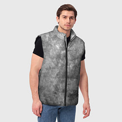 Мужской жилет Абстракция - grey sky, цвет: 3D-черный — фото 2
