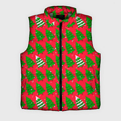 Мужской жилет Рождественские ёлки, цвет: 3D-светло-серый