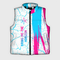 Мужской жилет Bring Me the Horizon neon gradient style по-вертик, цвет: 3D-черный