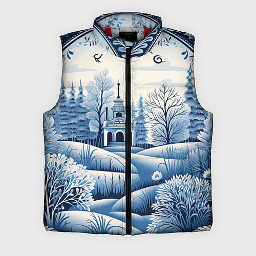 Мужской жилет Пушистые завитки / 3D-Красный – фото 1