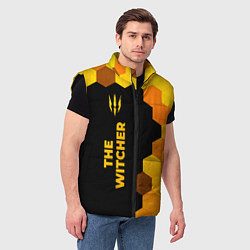 Мужской жилет The Witcher - gold gradient по-вертикали, цвет: 3D-черный — фото 2