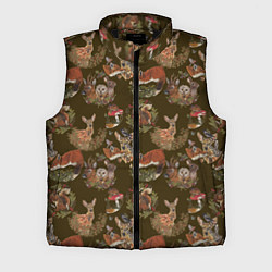 Мужской жилет Разные животные, цвет: 3D-черный