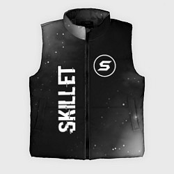Мужской жилет Skillet glitch на темном фоне вертикально, цвет: 3D-черный