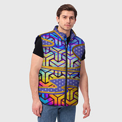 Мужской жилет Ядовитое кимоно: асаноха в тумане, цвет: 3D-черный — фото 2