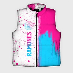 Мужской жилет Ramones neon gradient style по-вертикали, цвет: 3D-черный