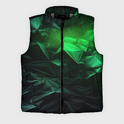 Мужской жилет Глубина зеленого абстракции, цвет: 3D-светло-серый