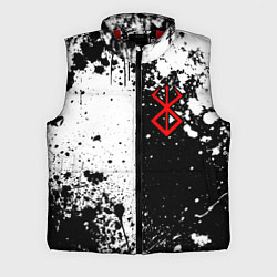 Мужской жилет Берсерк знак жертвы - черно-белые брызги, цвет: 3D-красный