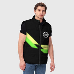 Мужской жилет Nissan logo brend auto, цвет: 3D-черный — фото 2