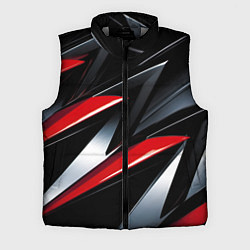 Мужской жилет Red black abstract, цвет: 3D-светло-серый