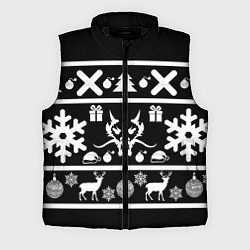 Мужской жилет Новогодняя ёлка олень и дракон