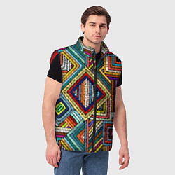 Мужской жилет Этнический узор вышивка, цвет: 3D-красный — фото 2