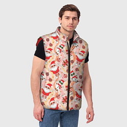 Мужской жилет Праздничный новогодний узор, цвет: 3D-красный — фото 2