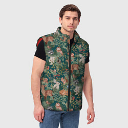 Мужской жилет Goblincore - лес зверей, цвет: 3D-красный — фото 2