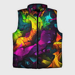 Мужской жилет Яркие разноцветные краски, цвет: 3D-светло-серый