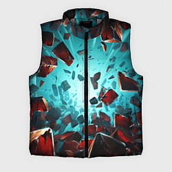 Мужской жилет Взрыв абстрактных камней, цвет: 3D-светло-серый