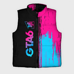 Мужской жилет GTA6 - neon gradient по-вертикали, цвет: 3D-черный