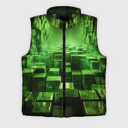Мужской жилет Зеленые квадраты в лабиринте