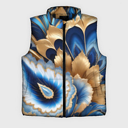 Мужской жилет Королевский синий с золотом