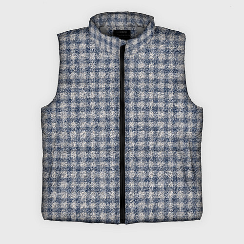 Мужской жилет Клетчатый тёмный серо-синий / 3D-Светло-серый – фото 1