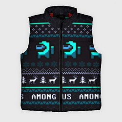 Мужской жилет Among us зима олени, цвет: 3D-красный