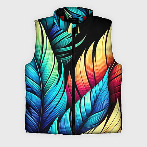 Мужской жилет Color feathers - neon / 3D-Красный – фото 1