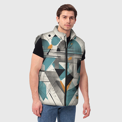 Мужской жилет Три человека авангард / 3D-Светло-серый – фото 3