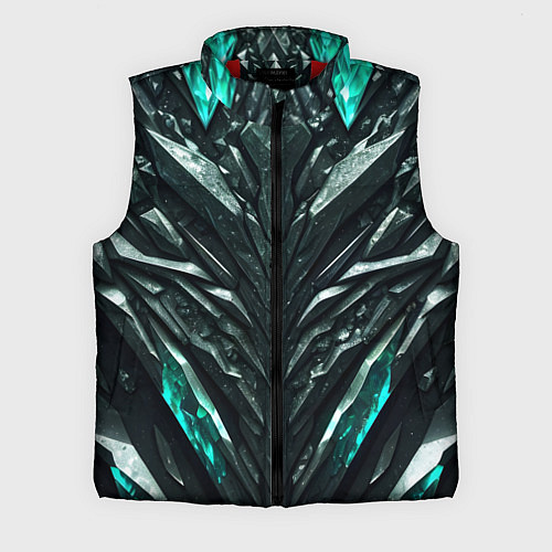 Мужской жилет Зелёная малахитовая броня / 3D-Красный – фото 1