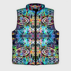 Мужской жилет Фрактальный орнамент, цвет: 3D-красный
