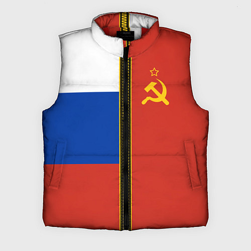 Мужской жилет Россия и СССР / 3D-Красный – фото 1