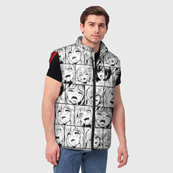 Мужской жилет Ahegao pattern, цвет: 3D-красный — фото 2