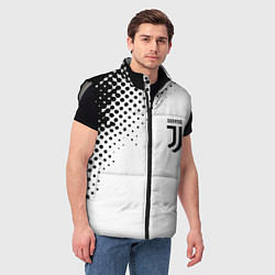 Мужской жилет Juventus sport black geometry, цвет: 3D-светло-серый — фото 2