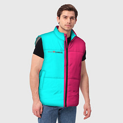 Мужской жилет Dead by sunrise pink, цвет: 3D-светло-серый — фото 2