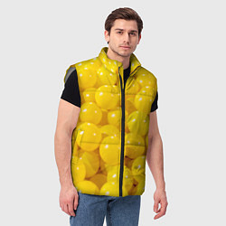 Мужской жилет Желтые шарики, цвет: 3D-светло-серый — фото 2
