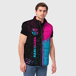 Мужской жилет Barcelona - neon gradient по-вертикали, цвет: 3D-черный — фото 2