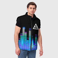 Мужской жилет Thirty Seconds to Mars эквалайзер, цвет: 3D-черный — фото 2