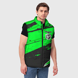 Мужской жилет Benfica sport green, цвет: 3D-черный — фото 2