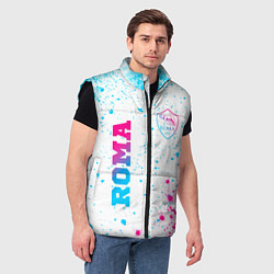 Мужской жилет Roma neon gradient style вертикально, цвет: 3D-черный — фото 2