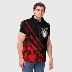 Мужской жилет Sevilla sport grunge, цвет: 3D-красный — фото 2