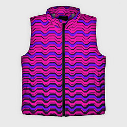 Мужской жилет Розовые линии и чёрные полосы, цвет: 3D-светло-серый