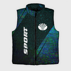 Мужской жилет Daewoo sport glitch blue, цвет: 3D-черный