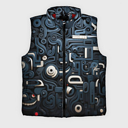 Мужской жилет Паттерн-узор из толстых линий, цвет: 3D-красный