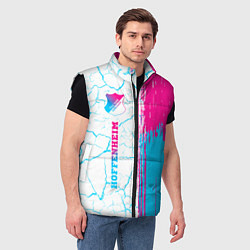 Мужской жилет Hoffenheim neon gradient style по-вертикали, цвет: 3D-черный — фото 2