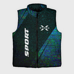 Мужской жилет Exeed sport glitch blue, цвет: 3D-черный
