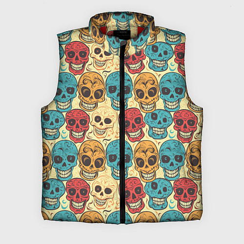 Мужской жилет День мёртвых / 3D-Красный – фото 1