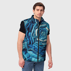 Мужской жилет Джинсовая роза - нейросеть, цвет: 3D-черный — фото 2