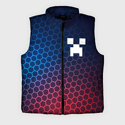 Мужской жилет Minecraft неоновые соты, цвет: 3D-черный