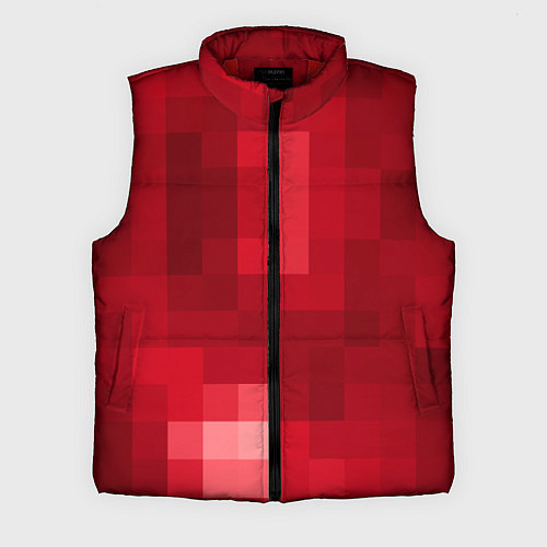 Мужской жилет Red cubes abstraction / 3D-Красный – фото 1